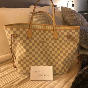 Louis Vuitton Neverfull Mm in Damier Azur